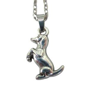 Newe Dachshund Doxie Dog Pendant Necklace on 18" Stainless Chain Weiner Dog Gift
